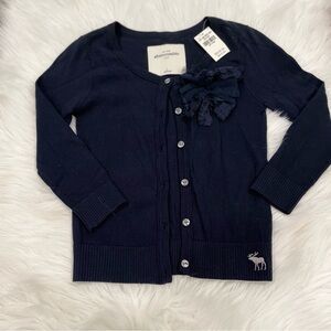 NWT - Abercrombie & Fitch Navy Embellished Cardigan - size Large